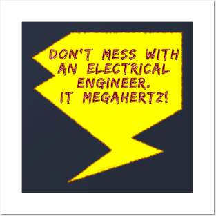 Lightning Bolt Electrical Engineer Posters and Art